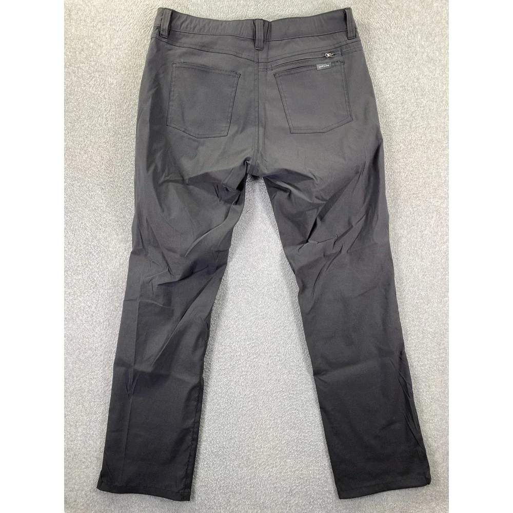 Eddie Bauer Men's Performance Tech Chino Pants Sz 36x32 Straight Dark Gray Smoke
